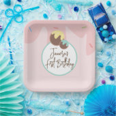 Niedliche Cakepop Balls Erster Geburtstag Zuckergu Pappteller (Party)