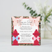 Niedliche Camouflage Feuer Hydranten Geschlecht Au Einladung (Stehend Vorderseite)