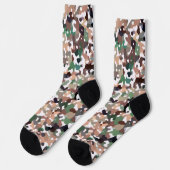 Niedliche Camouflage - mehrfarbiges Muster Socken (Linkes Detail)