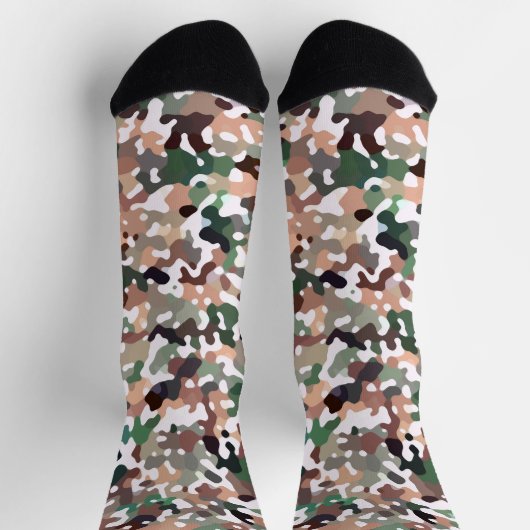Niedliche Camouflage - mehrfarbiges Muster Socken (Oben)