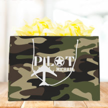 Niedliche Camouflage Pilot Typografie, personalisi