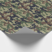 Niedliche Camouflage - Waldfläche grün Geschenkpapier (Ecke)