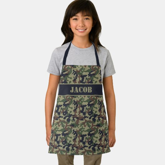 Niedliche Camouflage - Waldfläche grün Schürze (Insitu)