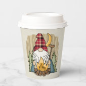 niedliche Camping Dackel braten Gnome Pappbecher (Vorderseite)