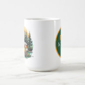 Niedliche Camping-Liebhaber fügen Monogramm hinzu Kaffeetasse (Mittel)