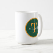 Niedliche Camping-Liebhaber fügen Monogramm hinzu Kaffeetasse (VorderseiteRechts)