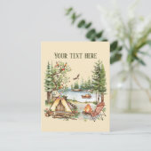 Niedliche Camping-Liebhaber hinzufügen Postkarte (Stehend Vorderseite)