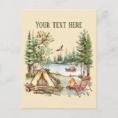 Niedliche Camping-Liebhaber hinzufügen Postkarte (Vorderseite)