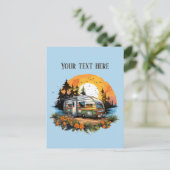 Niedliche Camping-Liebhaber hinzufügen Postkarte (Stehend Vorderseite)