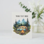 Niedliche Camping-Liebhaber hinzufügen Postkarte (Stehend Vorderseite)
