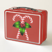 Niedliche Candy Cane Metal Lunch Box (Rückseite)