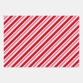 Niedliche Candy Cane Stripes Papierfolien Geschenkpapier Set (Vorderseite 2)