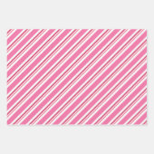 Niedliche Candy Cane Stripes Papierfolien Geschenkpapier Set (Vorderseite)