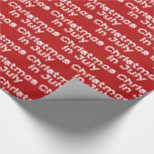 Niedliche Candy Cane Typografie Weihnachten im Jul Geschenkpapier (Ecke)
