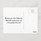 Niedliche Candy Corn Spooky Leckereien Happy Hallo Postkarte (Rückseite)