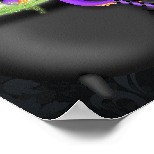 Niedliche Candy Corn und Spooky Leckereien Happy H Poster (Ecke)