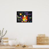 Niedliche Candy Corn und Spooky Leckereien Happy H Poster (Küche)