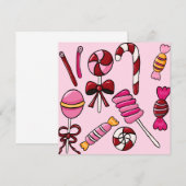 Niedliche Candy Flat Card (Vorne/Hinten)
