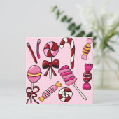 Niedliche Candy Flat Card (Stehend Vorderseite)