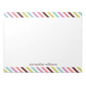 Niedliche Candy Stripes Notizblock (Vorderseite)