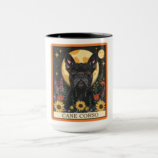 Niedliche Cane Corso Dog Tarot Card Tasse (Zentrum)