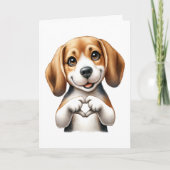 Niedliche Canine Liebe Card Karte (Vorderseite)