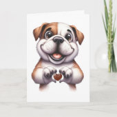 Niedliche Canine Liebe Card Karte (Vorderseite)