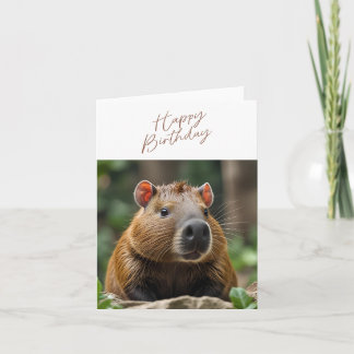 Niedliche Capybara Geburtstagskarte Karte