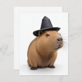 Niedliche Capybara Hexe Feiertagskarte (Vorne/Hinten)