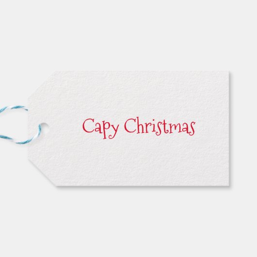 Niedliche Capybara in einem Weihnachtsjumper-Gesch Geschenkanhänger (Rückseite Horizontal)