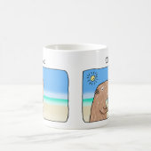 Niedliche Capybara-Kälte am individuelle Name Kaffeetasse (Mittel)