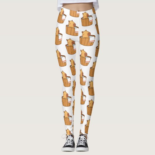 Niedliche Capybara-Leggings - Fun Animal Print Yog Leggings (Vorderseite)