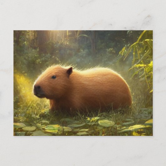 Niedliche Capybara Postkarte (Vorderseite)