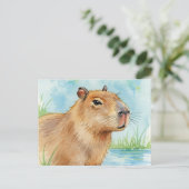 Niedliche Capybara Postkarte (Stehend Vorderseite)