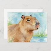 Niedliche Capybara Postkarte (Vorne/Hinten)