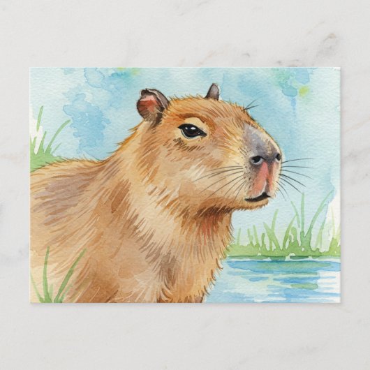 Niedliche Capybara Postkarte (Vorderseite)