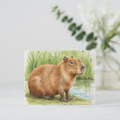 Niedliche Capybara Postkarte (Stehend Vorderseite)
