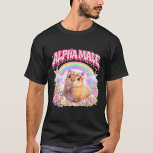 Niedliche Capybara-Regenbogen-Blumen Lustig für Mä T-Shirt