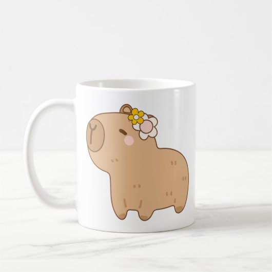 Niedliche Capybara-Tasse Kaffeetasse (Links)