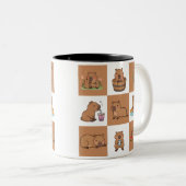 Niedliche Capybara-Tasse | Toller Kaffee & Tee Cup Zweifarbige Tasse (VorderseiteRechts)