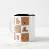 Niedliche Capybara-Tasse | Toller Kaffee & Tee Cup Zweifarbige Tasse (Vorderseite Links)