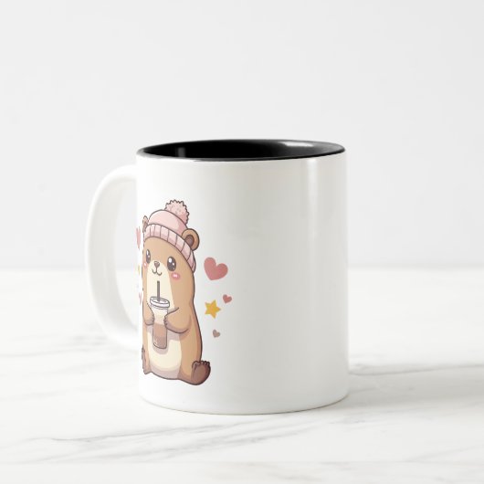 Niedliche Capybara-Tasse Zweifarbige Tasse (Vorderseite Links)