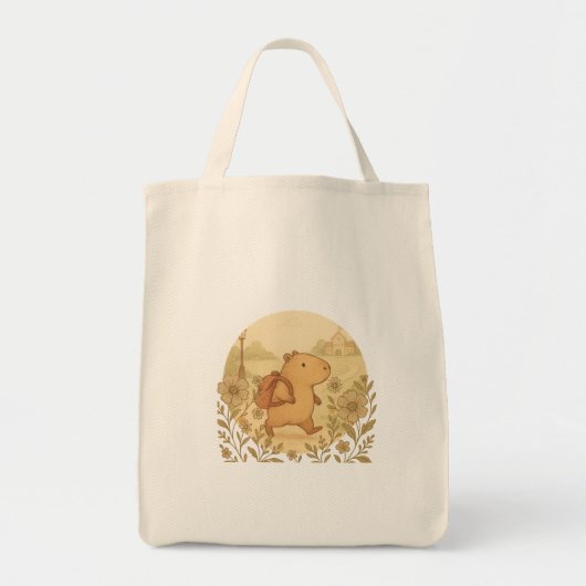 Niedliche Capybara Tote Tasche | Zurück zu Buddies (Vorne)