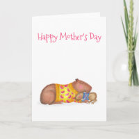 Niedliche Capybara und Baby Muttertagskarte