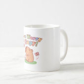 Niedliche Capybara und Schmetterlinge machen sich Kaffeetasse (VorderseiteRechts)