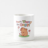 Niedliche Capybara und Schmetterlinge machen sich Kaffeetasse (Mittel)
