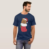 Niedliche Capybaras in der Weihnachtssohle Für den T-Shirt (Vorne ganz)
