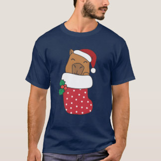 Niedliche Capybaras in der Weihnachtssohle Für den T-Shirt