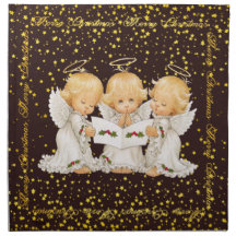 Niedliche Caroling Angels Cloth Napkin