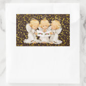 Niedliche Caroling Angels Rechteckige Aufkleber (Tasche)